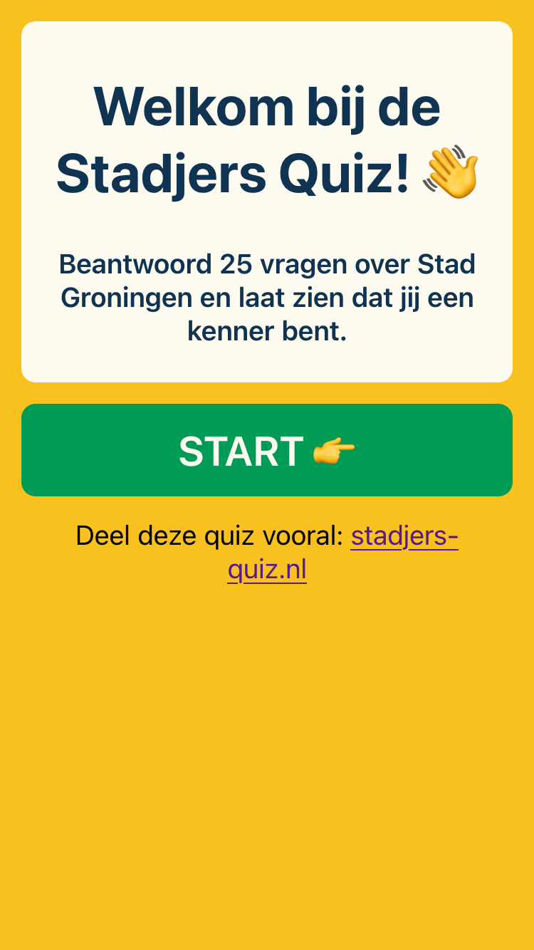 Screenshot van stadjers-quiz.nl